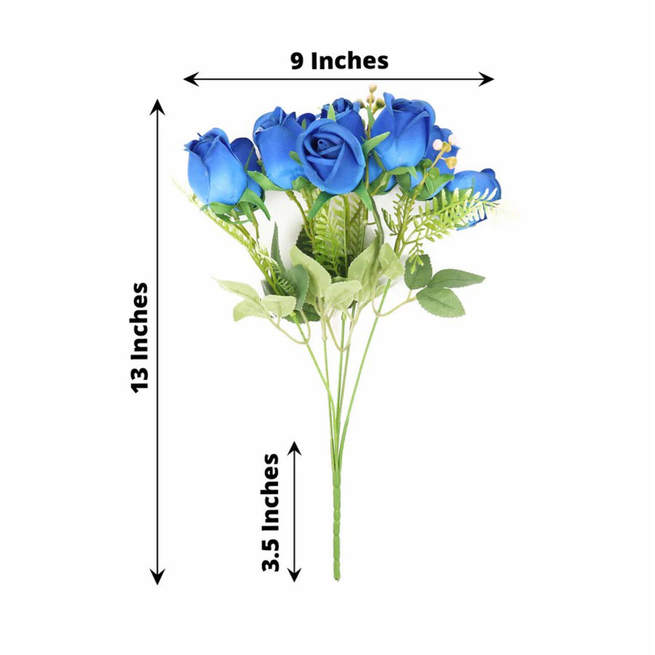 3 Bouquets 13 in Artificial FLOWERS Silk Rose Bud Floral Bushes